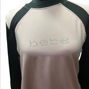 Bebe Pink and Black long-sleeve sportswear
